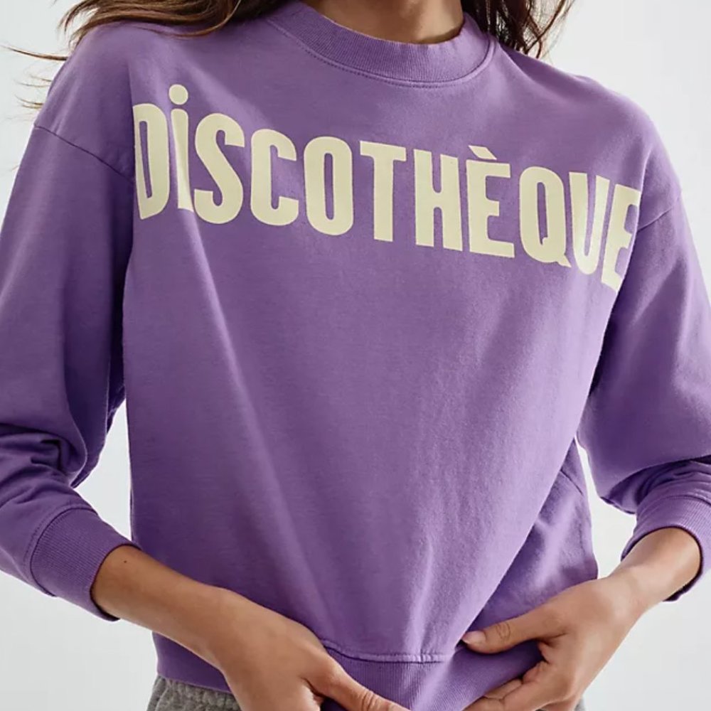 NWT Clare V. Discothèque  Le Drop Sweatshirt - Size M